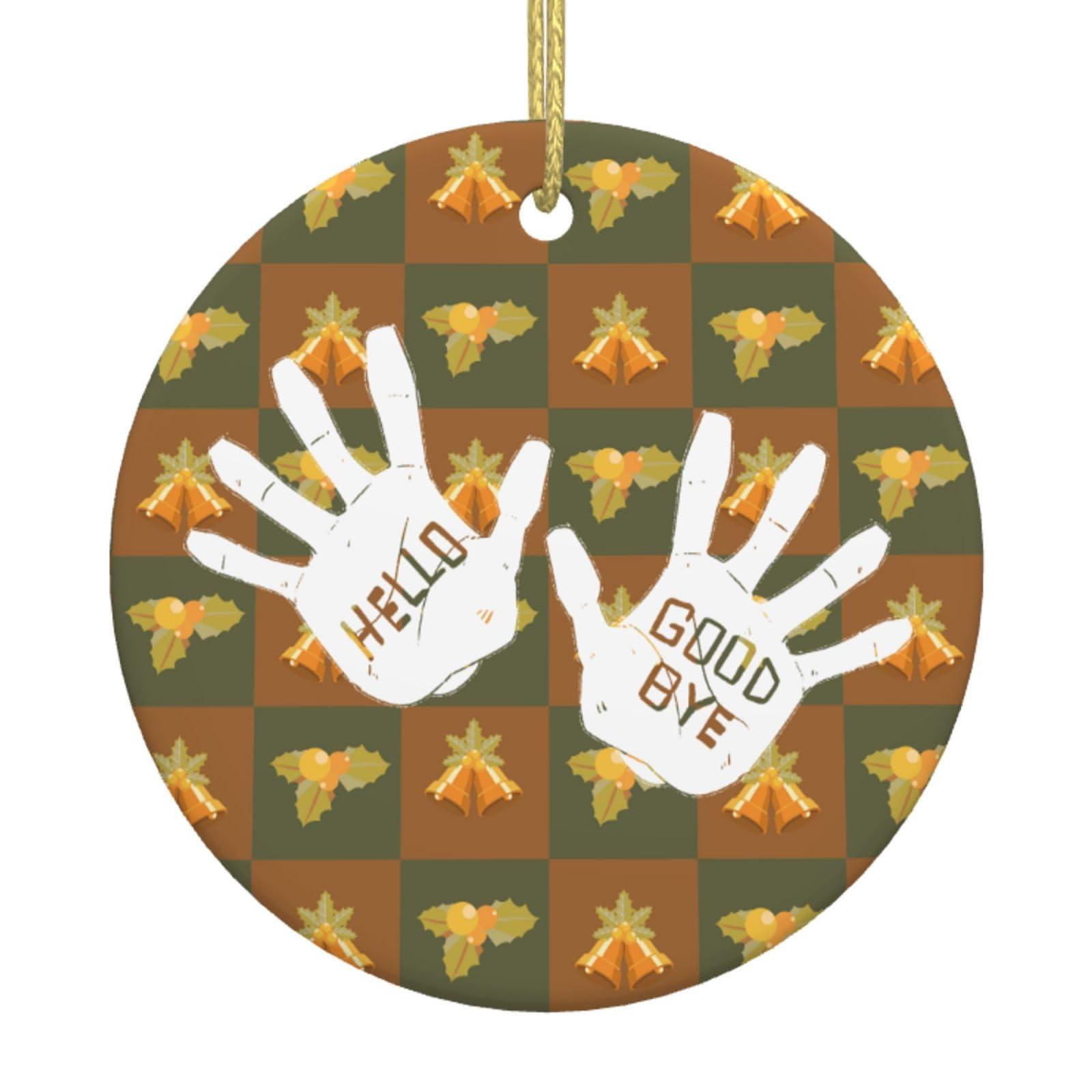 BYOBLU Umbrella-Academy - Klaus-Hands Christmas Ornaments 2024, Office Home Decorations Ceramic Ornaments, Christmas Tree Xmas Souvenirs Gifts for Family Friends Coworkers