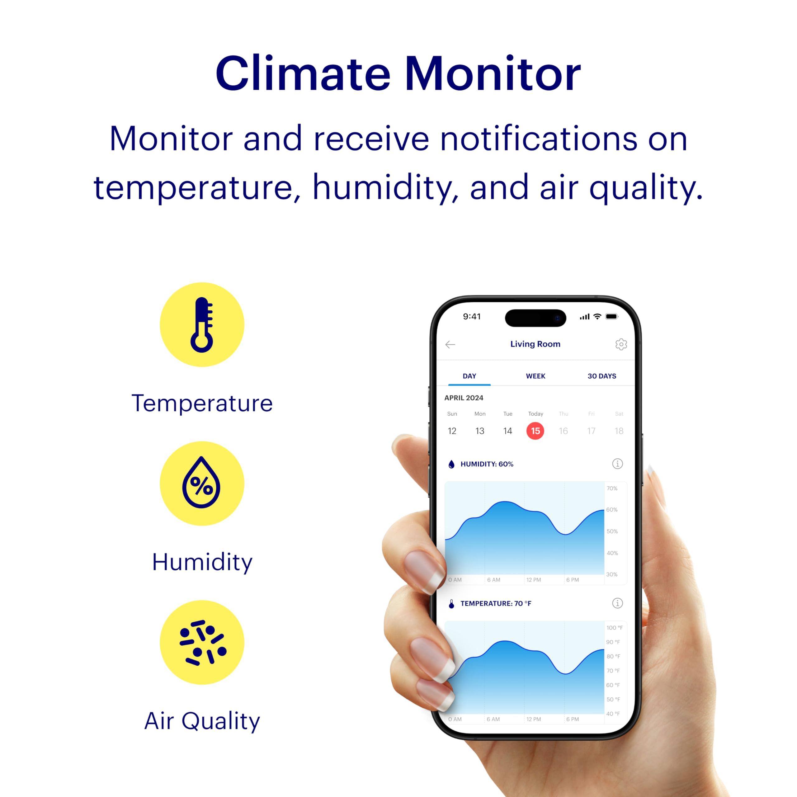 Canary Canary Pro Indoor Home Security Camera 1080p HD WiFi IP | 24/7 Watch Live Video, Siren, Climate Monitor, Motion Alerts, Two-Way Talk, Night Vision, 10x Zoom, Private Mode, Works with Alexa and More
