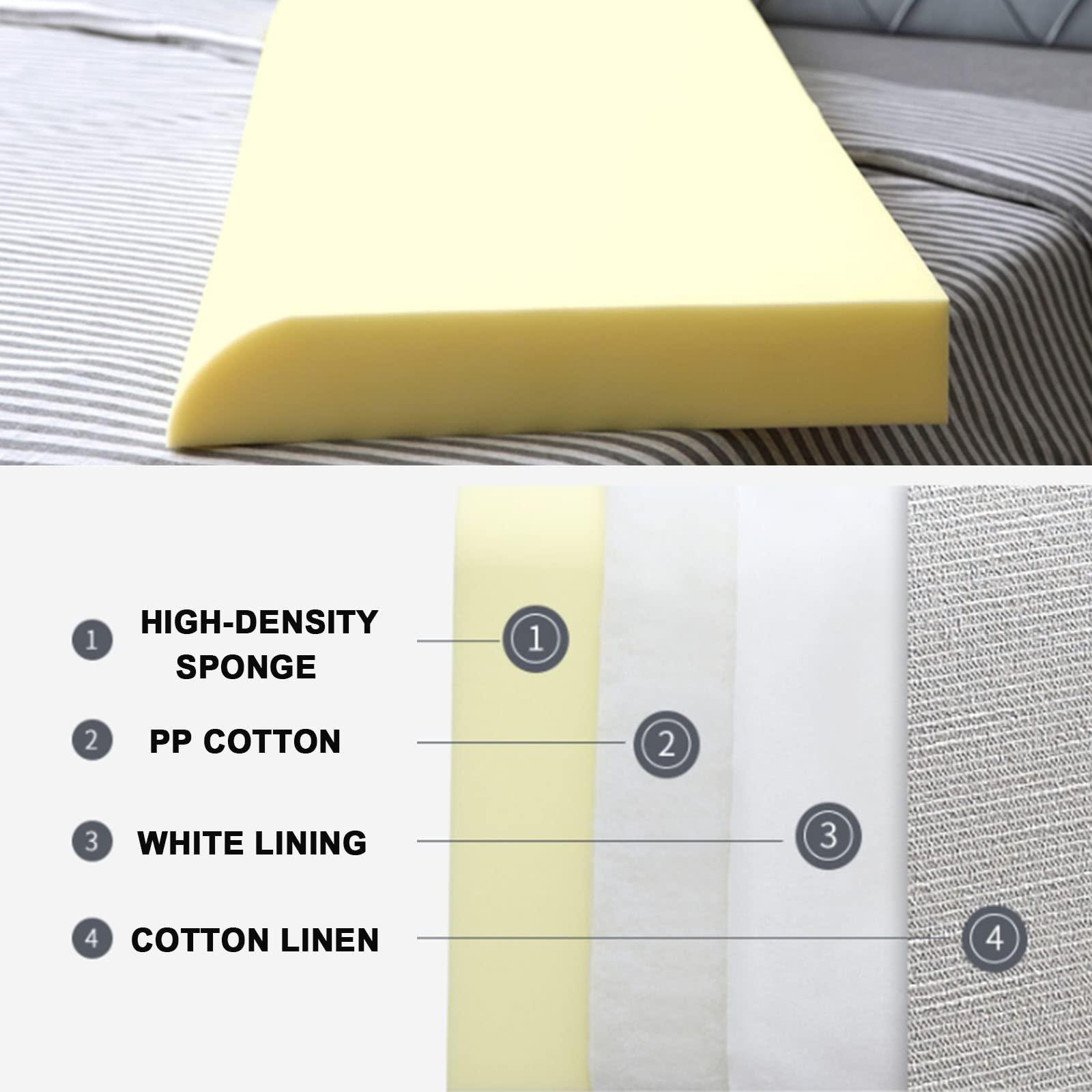 ZZYK ZZYK Modern Upholstered Bed Backboard Headboard Linen Backrest Pillow Bed Full Size for Bedroom Headboard Cushion Anti-Collision Bed Backboard,C,No headboard 78.7\"/200cm