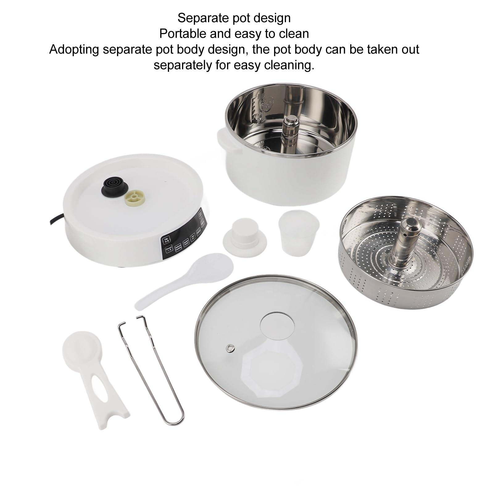 Atyhao 4L Lifting Sugar Removal Rice Cooker with Fast Cooking, 12H Timed Reservation for Steaming Rice Soup (US Plug 110V)