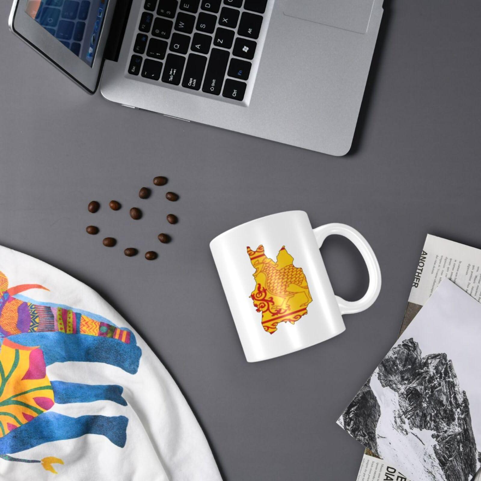 QIZYOQA QIZYOQA Uva Province Flag Map Coffee Mugs 11 Oz Tea Cup Double-Sided Print Mug With Handle Cups Great Gifting Office Home Coffee Mugs