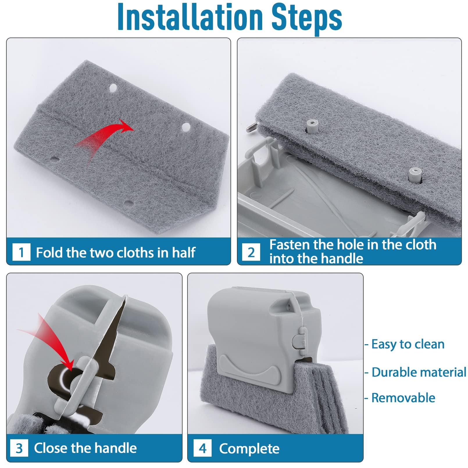 Kipeber 13PCS Window Groove Cleaning Brush,Window Track Cleaning Tools,Magic Window Cleaning Brush,Hand-held Window Sill Cleaner Crevice Cleaner Tools for Sliding Door,Tile Lines,Corner,Gap,Car Vents,Keyboard