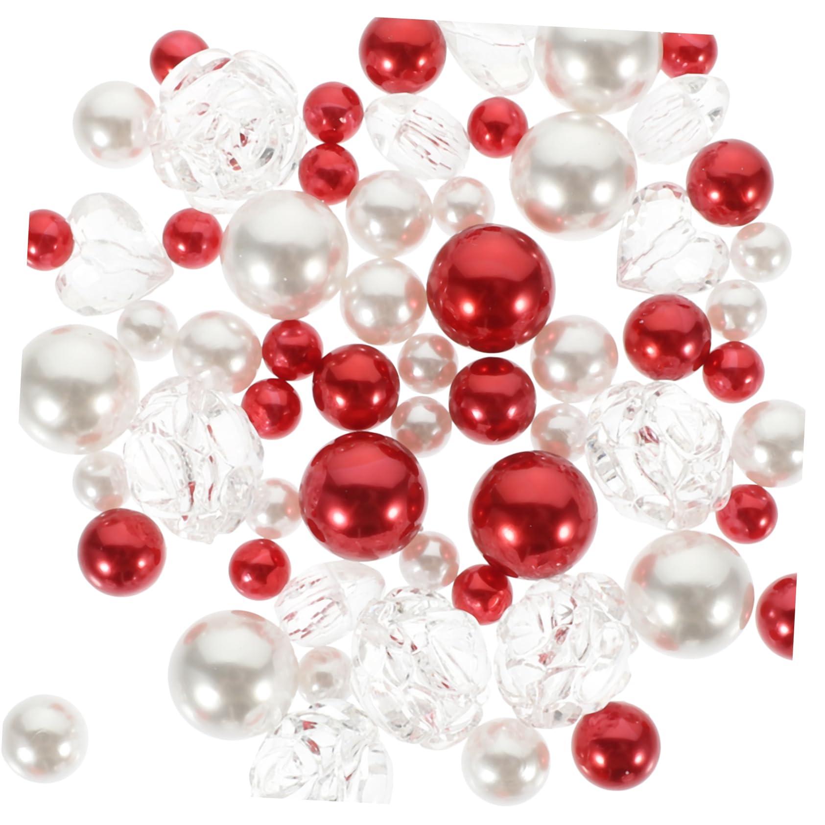 LIFKOME LIFKOME 4sets Unique Design Faux Pearls Vase Fillers Resilient Bead Ornaments for Decorative Vases 94pcs*4