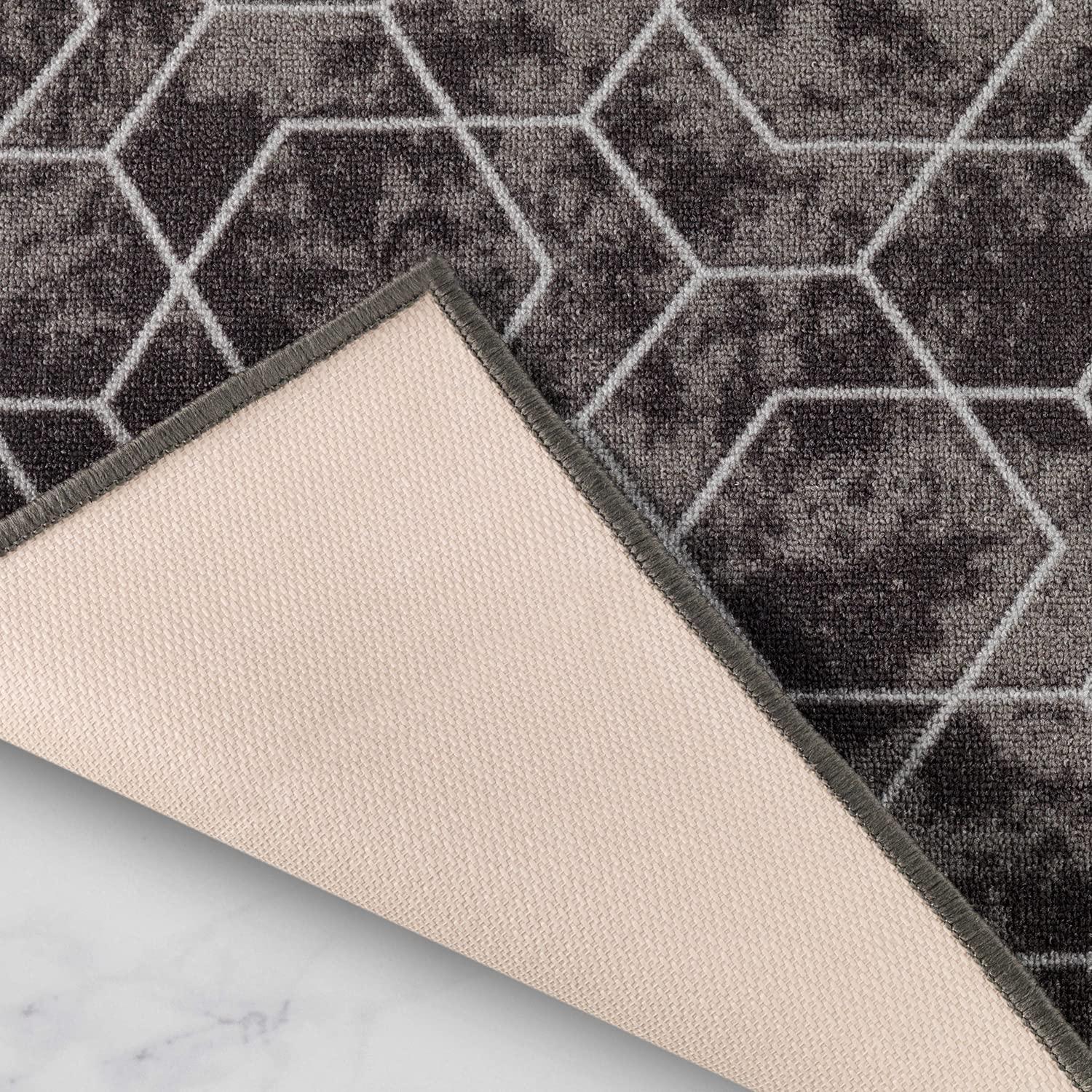 BY COCOON BY COCOON 2\'x8\' I Runner Rug| Carpet Runner Kitchen Runner Hallway Runner Runners Rugs for Hallway Non Slip (60 Cm x 244 Cm Grey Rug)