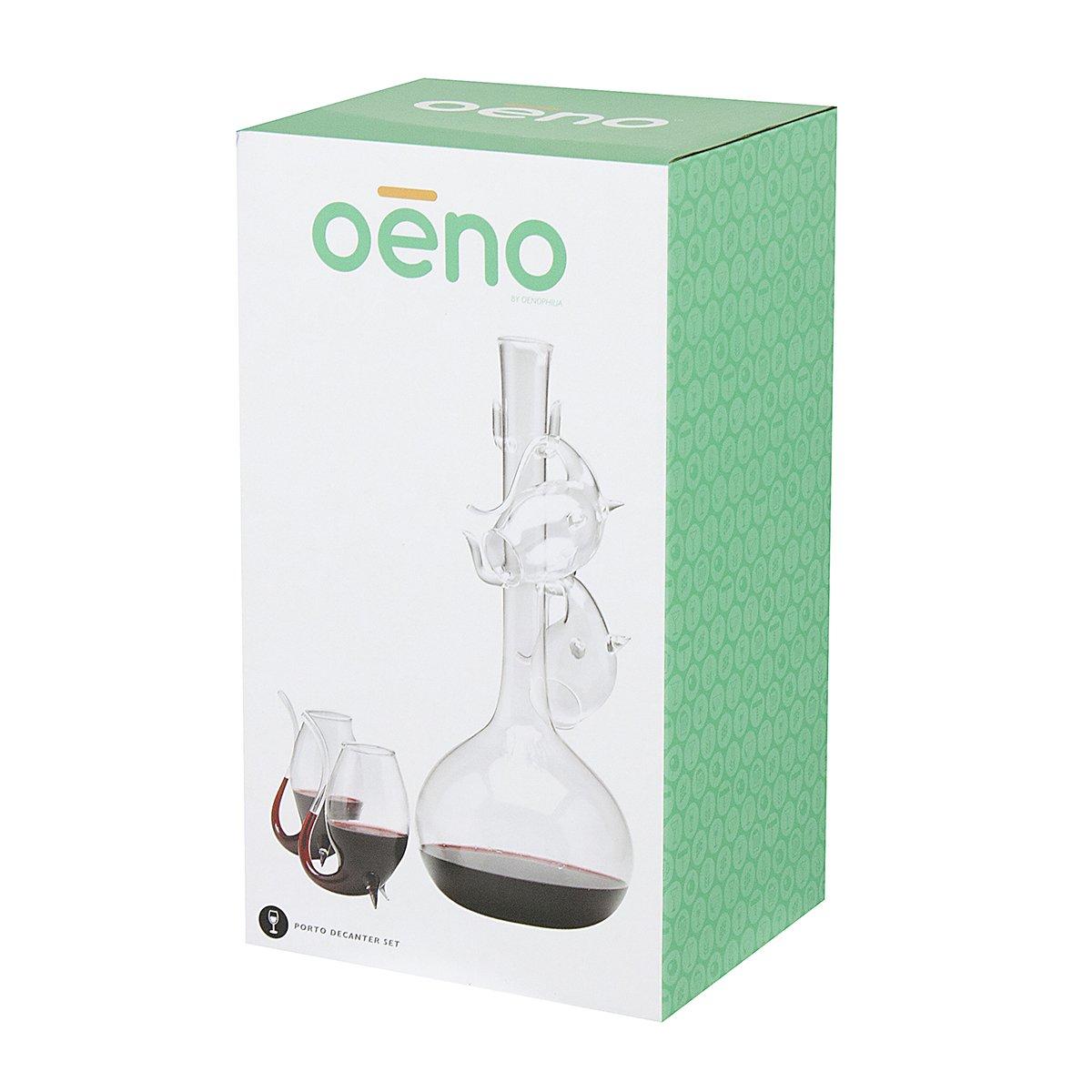 Oenophilia Oenophilia Porto Port Decanter Set, 3.5"H x 1.75"W x 3"D, Clear