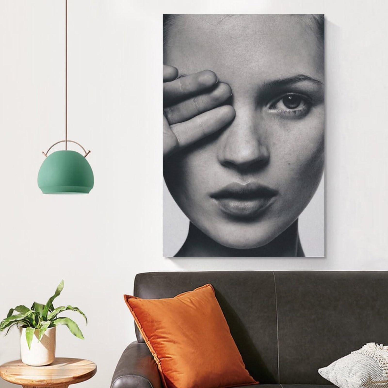 HRGifos HRGifos Kate Moss Fashion Print Poster Canvas Wall Art Poster For Room Aesthetic And Decor Canvas Painting Posters And Prints Wall Art for Living Room Bedroom Decor 20x30inch(50x75cm)