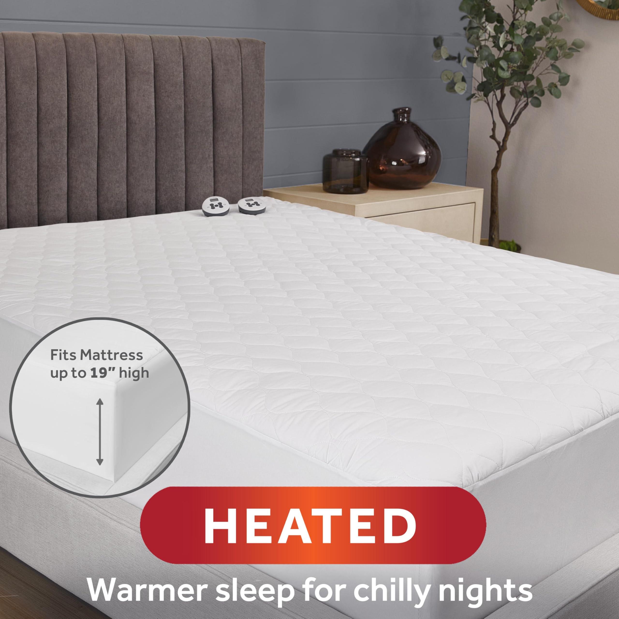 Sunbeam Sunbeam Restful Quilted Water Resistant Heated Mattress Pad - Queen
