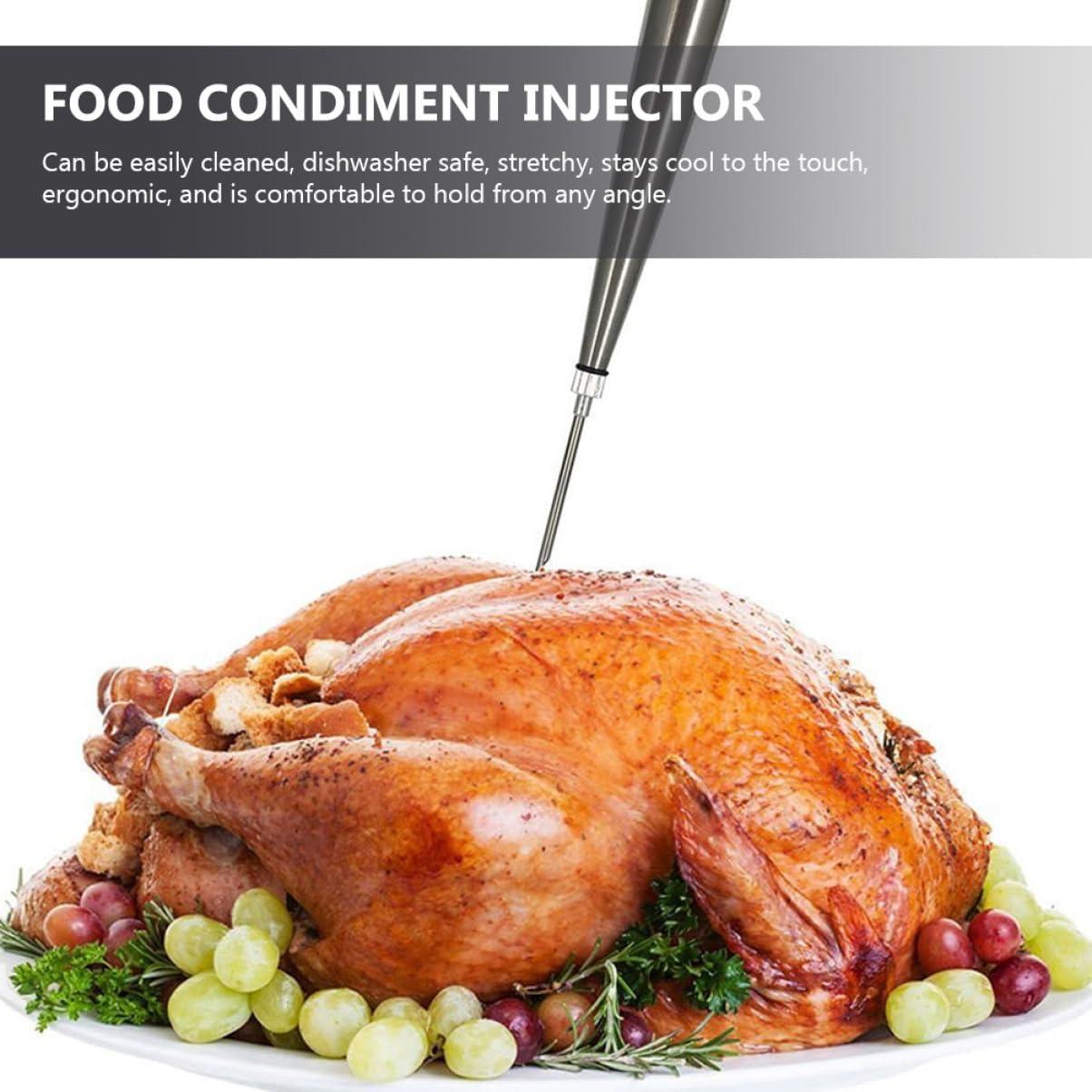 PRETYZOOM PRETYZOOM 2 Sets Turkey Needle Set Injector Injection Mallet Pounder Mixer Turkeys Chomps Turkey Kitchen Tool Marinade Injecting Tool Kitchen Gadget Oil Suction Pump