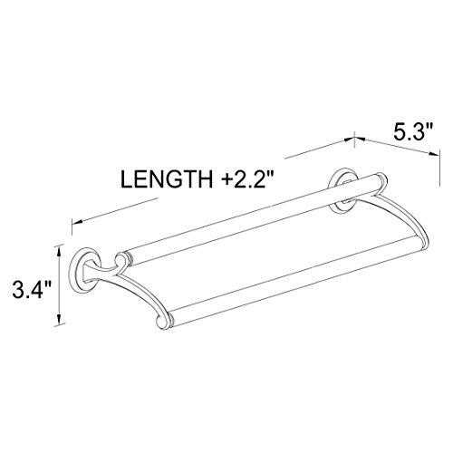 Ginger Ginger Double Towel Bar (32-inch) Solid Brass Towels Racks for Bathroom, Polished Chrome