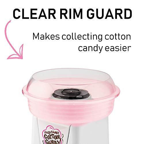 Nostalgia Nostalgia Cotton Candy Machine - Retro Cotton Candy Machine for Kids with 2 Reusable Cones, 1 Sugar Scoop, and 1 Extractor Head White