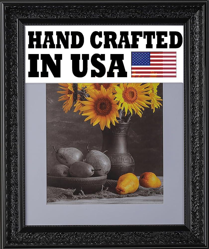 WHOLESALE ARTS AND FRAMES 2-1/2\" Polystyrene Victorian 27x39 Picture Frame Rich Black 1556, Made in USA 27x39 Poster Frame, 27x39 Ornate Frame for Oil Painting, 27x39 Canvas Frame, 27x39 Frames Rich Black