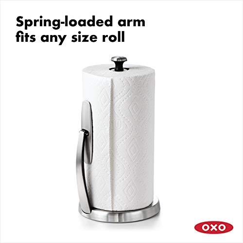 OXO OXO Good Grips SimplyTear Paper Towel Holder - Stainless Steel (Silver & Black)