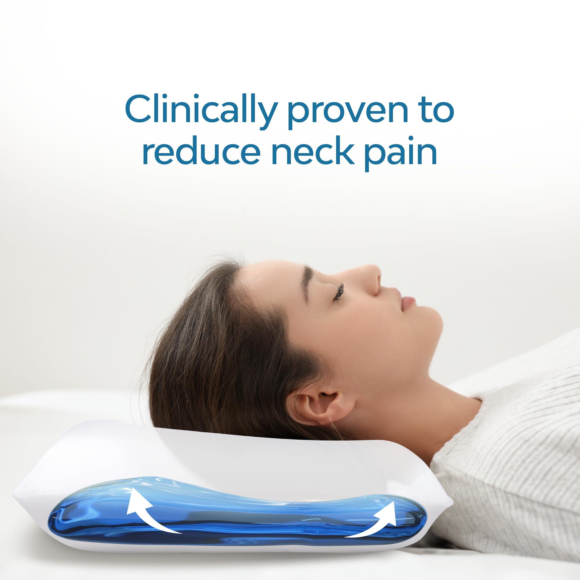Mediflow Mediflow Water Pillow Memory Foam re-Invented with Waterbase Technology - Clinically Proven to Reduce Neck Pain & Improve Sleep Quality. (Twin Pack)