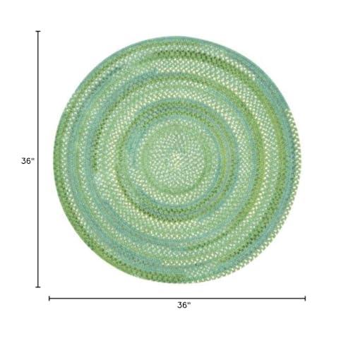 Capel Capel Waterway Green 0' 36" Round Braided Rug