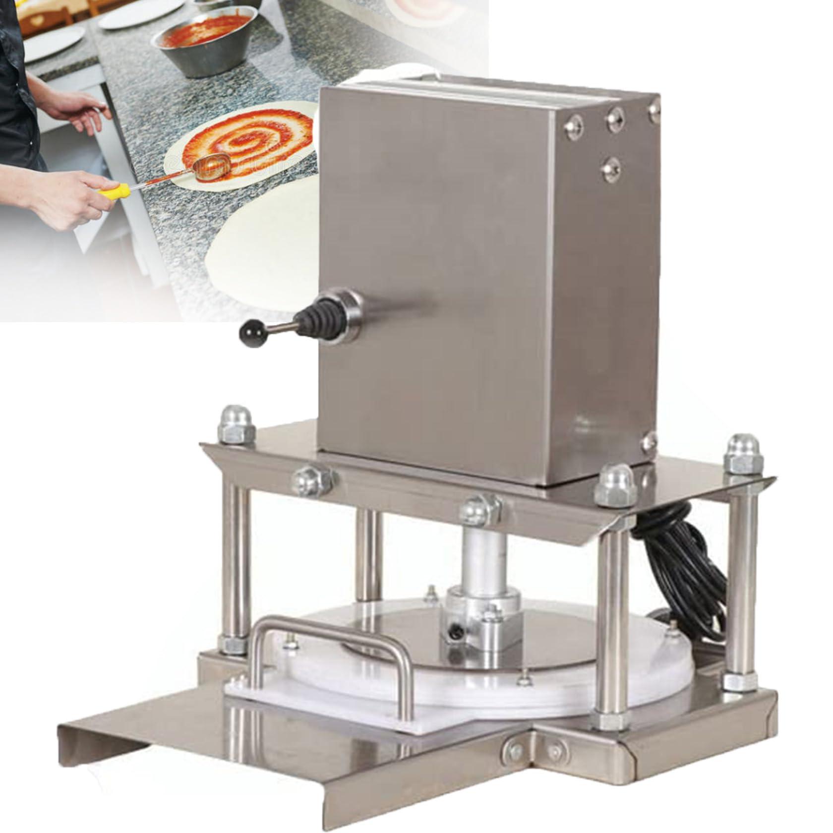 NYMFEA NYMFEA Pizza Dough Press Electric Pastry Machine Electric Tortilla Press 8.66\" Diameter Stainless Steel Commercial Pizza Dough Machine Tortilla Making