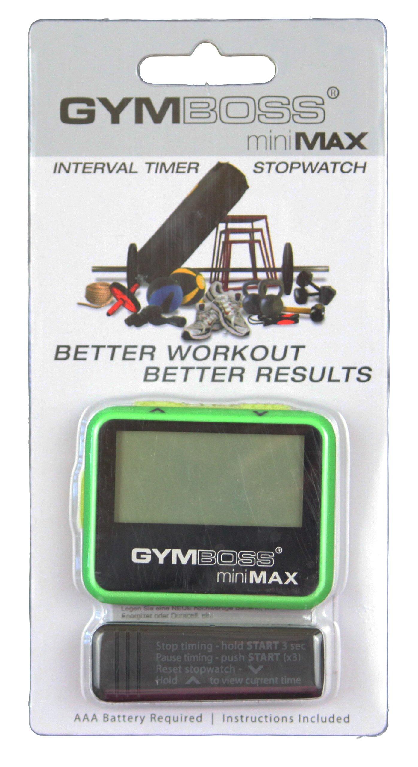 Gymboss Gymboss miniMAX Interval Timer and Stopwatch - Green/Yellow SOFTCOAT