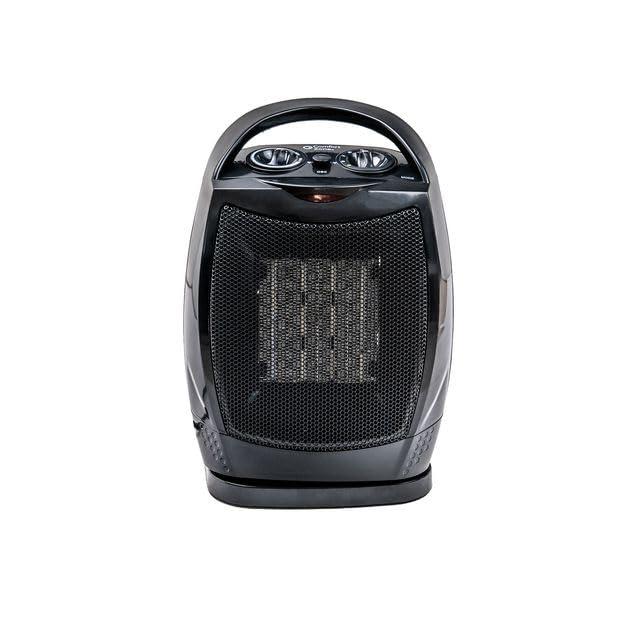 Comfort Zone Comfort Zone Space Heaters for Indoor Use, Portable Bedroom Heater, 70 Degree Oscillation, Thermostat, Small Room Heater, Fast Heating, Quiet Fan Forced Ceramic Heater, 1500W. 200 Sq. Ft., Black