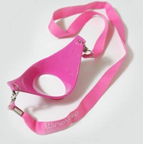 WineYoke 'WineYoke' Party Time Hand Free Wine Glass Holder Necklace - Set of 2 (PINK & BLACK)