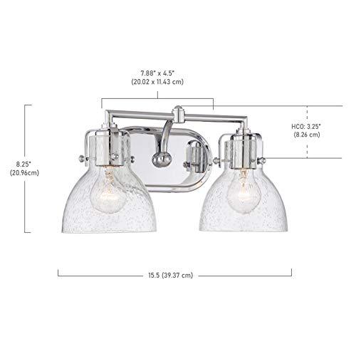 Minka Lavery Minka Lavery Urban Industrial Wall Light Fixtures 5722-77 Wall Bath Vanity Lighting, 2-Light 200 Watts, Chrome