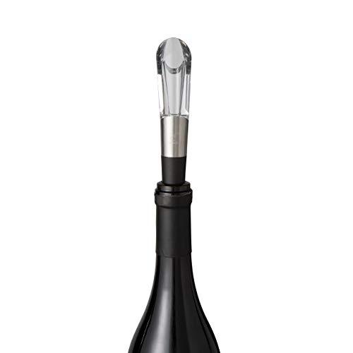 Rabbit Rabbit Wine Aerator and Pourer, 1.1 x 1.1 x 5.2 inches, Clear/Stainless Steel