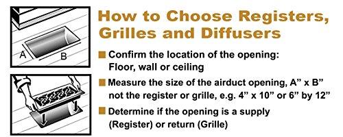 Decor Grates Decor Grates AJH412-NKL Oriental Floor Register, 4x12 Inches, Brushed Nickel