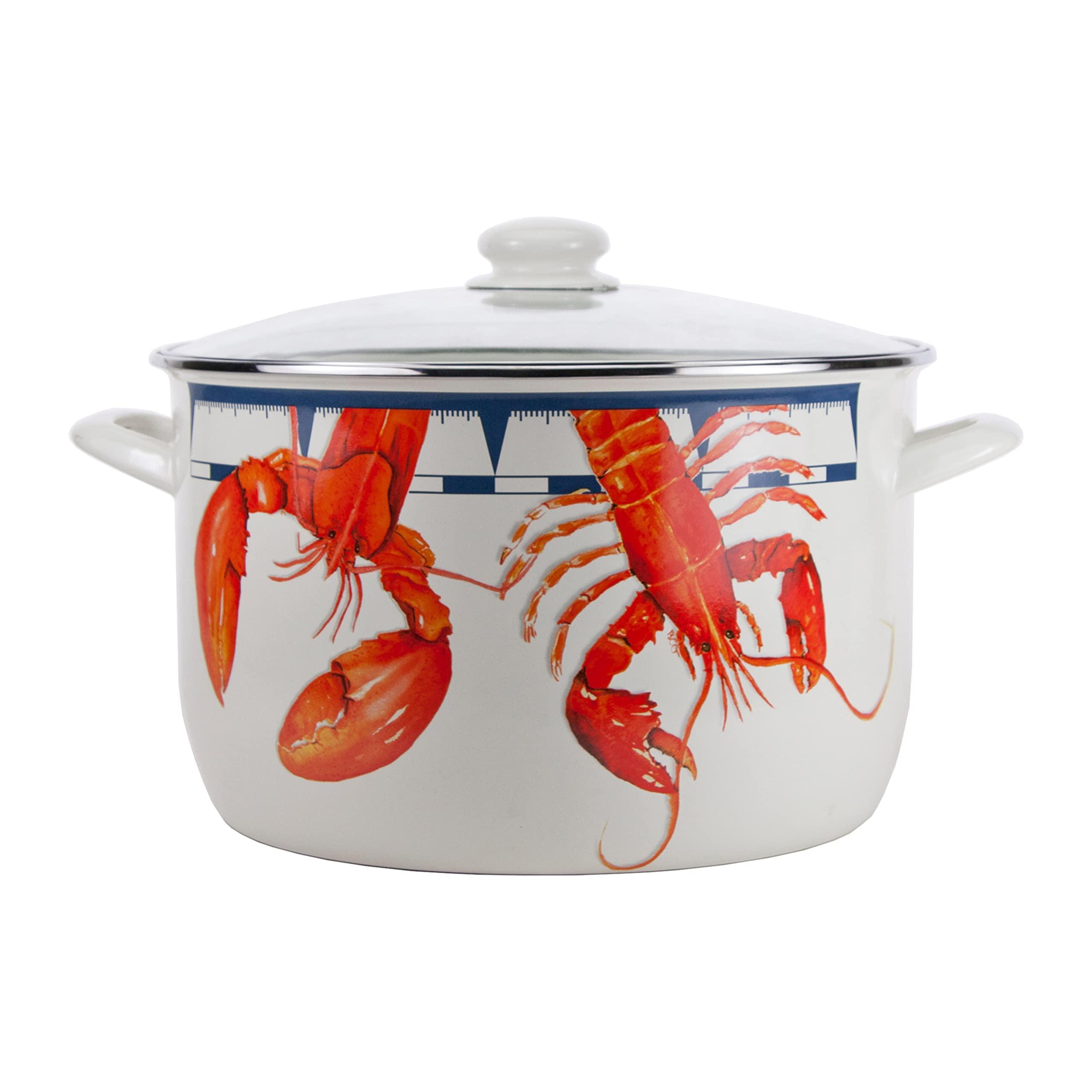 Golden Rabbit Golden Rabbit Enamelware - 18qt Stock Pot (Lobster)