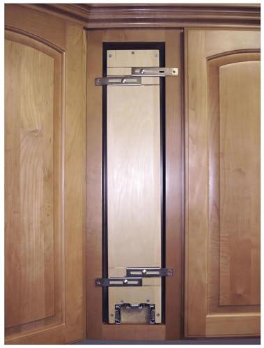 Rev-A-Shelf Rev-A-Shelf 8\" Pull Out Shelf Organizer for Kitchen and Bathroom Cabinets, Wooden Slide Out Spice or Medicine Rack w/Soft-Close, 448-BBSCWC-8C