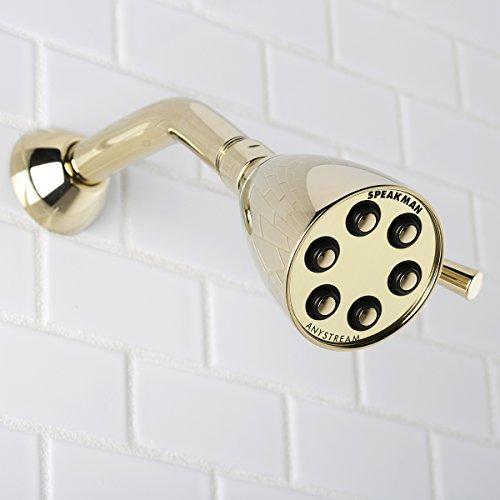 Speakman Speakman S-2252-PB Signature Brass Icon Anystream High Pressure Adjustable Shower Head, Polished Brass, 2.5 GPM