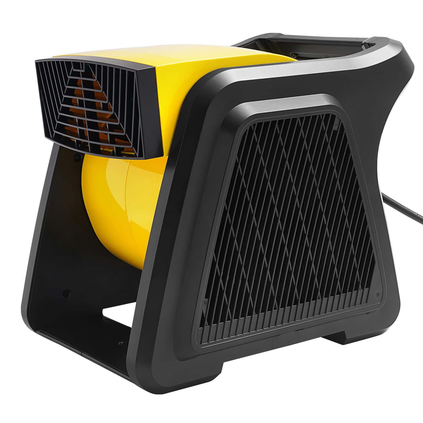 VEVOR VEVOR Pivoting Utility Fan, 600 CFM High Velocity Floor Blower for Drying, Cooling, Ventilating, Exhausting, 300 Blowing Angle Air Mover, Portable Carpet Dryer Fan for Home, Work Shop