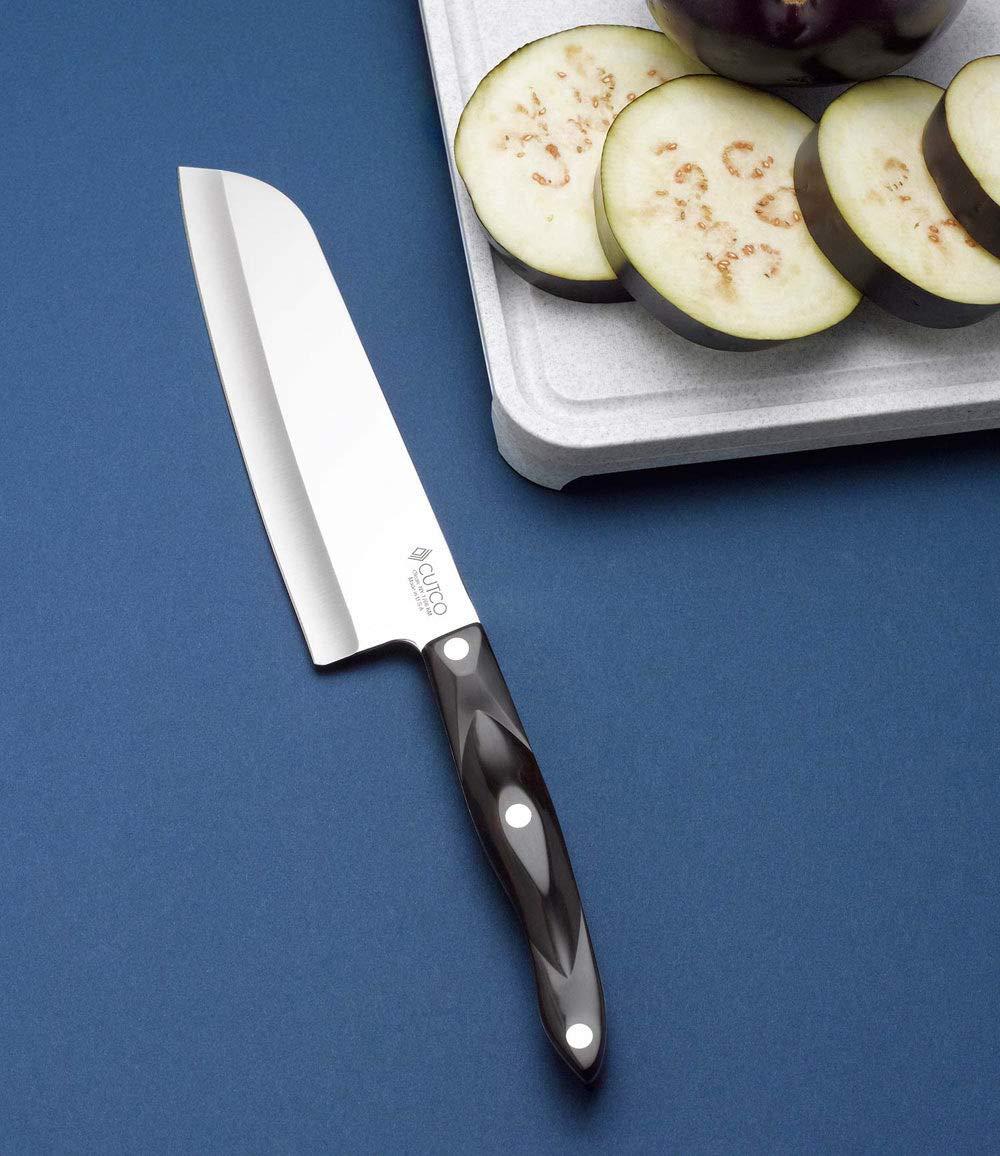 Cutco Cutco Cutlery Model 1766 Santoku Knife. 7.0" High Carbon Stainless Straight Edge Blade.5.6" Classic Brown Handle (sometimes Called "black") In Factory-sealed Plastic Bag.
