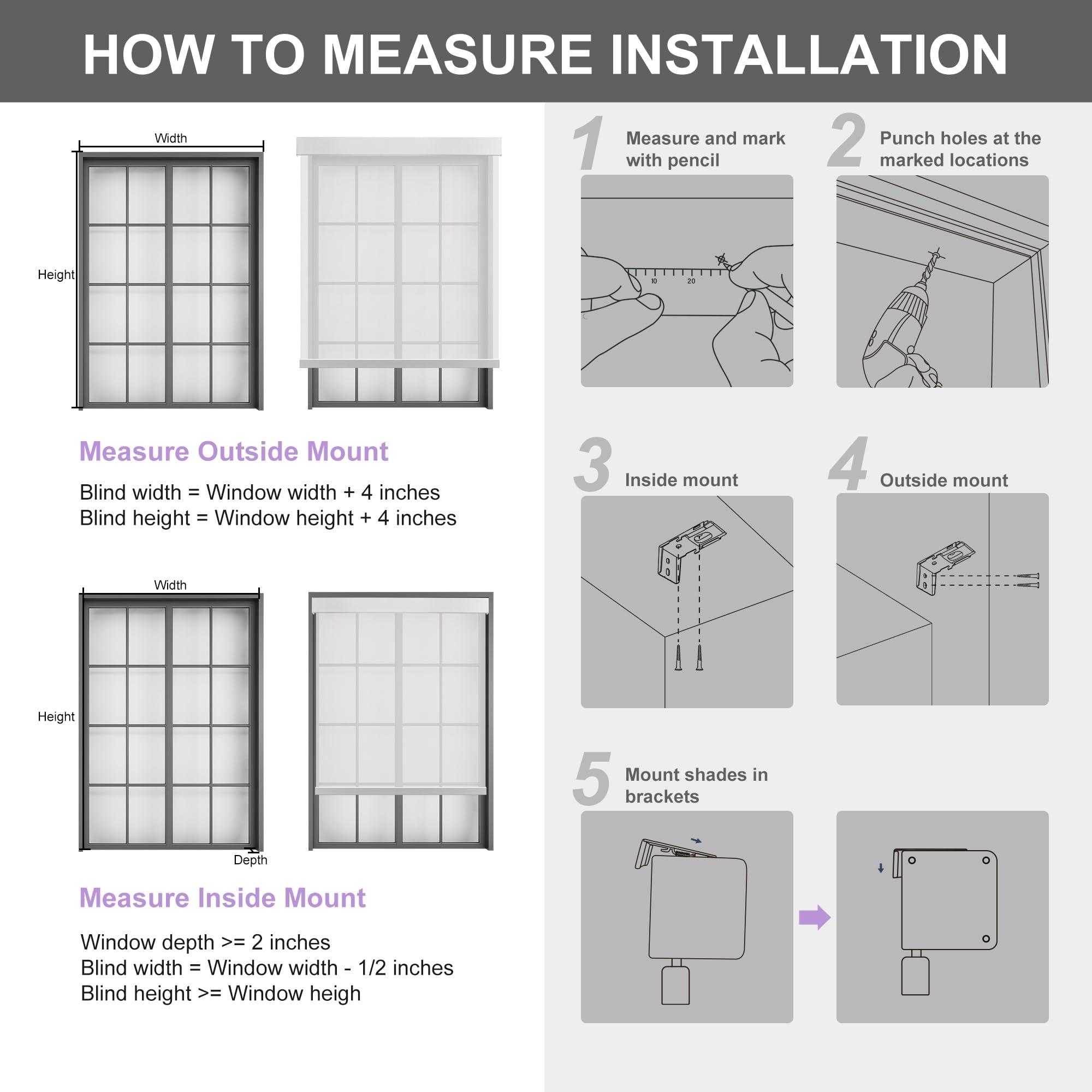 HOTSOON HOTSOON Light Filtering Roller Shades for Windows, Cordless Roller Blinds with UV Protection, Window Blinds, Solar Fabric Window Shades Easy Installation for Home Office, White, 12" W x 84" H