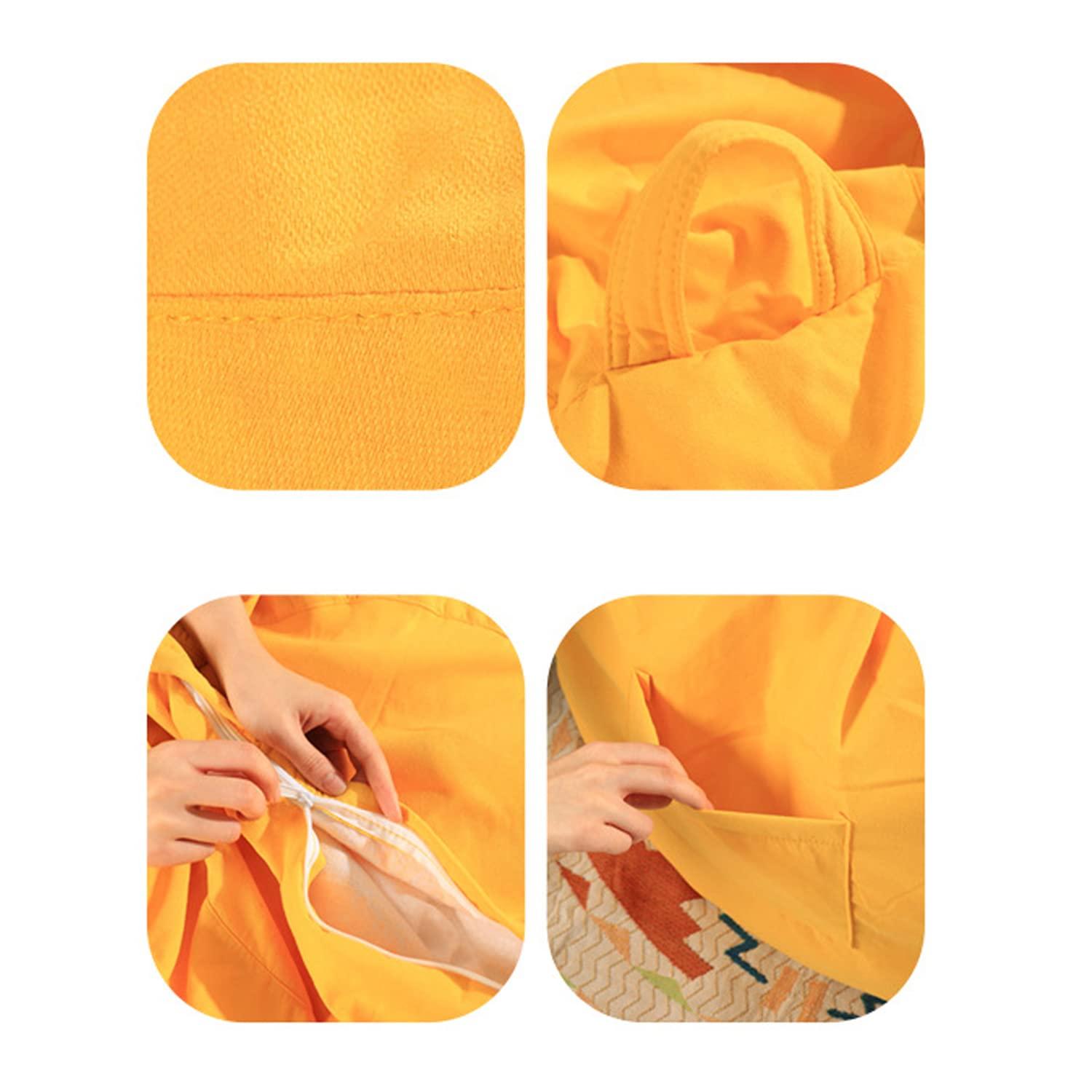 ArtsPavilion ArtsPavilion Bean Bag Cover Extra Large Bean Bag Chair Cover, Bean Bag Chair Cover (NO Filler) with Zipper Washable Storage Beanbag Cover XL Creamy-White