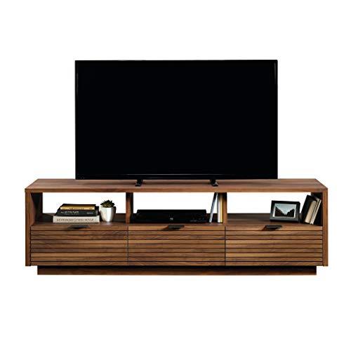 Sauder Sauder Harvey Park Modern Stand Media Console Credenza with Drawers and Storage Shelves, for TVs up to 70\", Grand Walnut