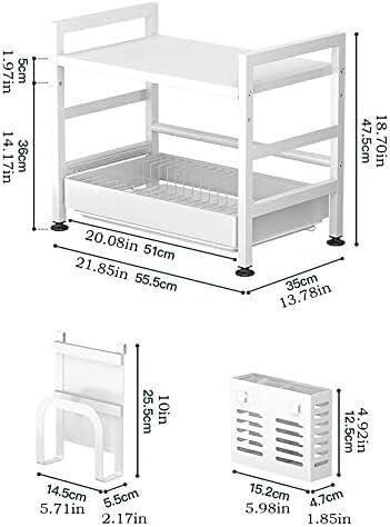 EVXOIJM EVXOIJM Microwave Stand Microwave Oven Rack Microwave Rack 2 Tier Microwave Oven Rack Carbon Steel Microwave Stand Spice Organizer Shelf Kitchen Storage Rack Microwave Shelf Microwave Stand Shelf