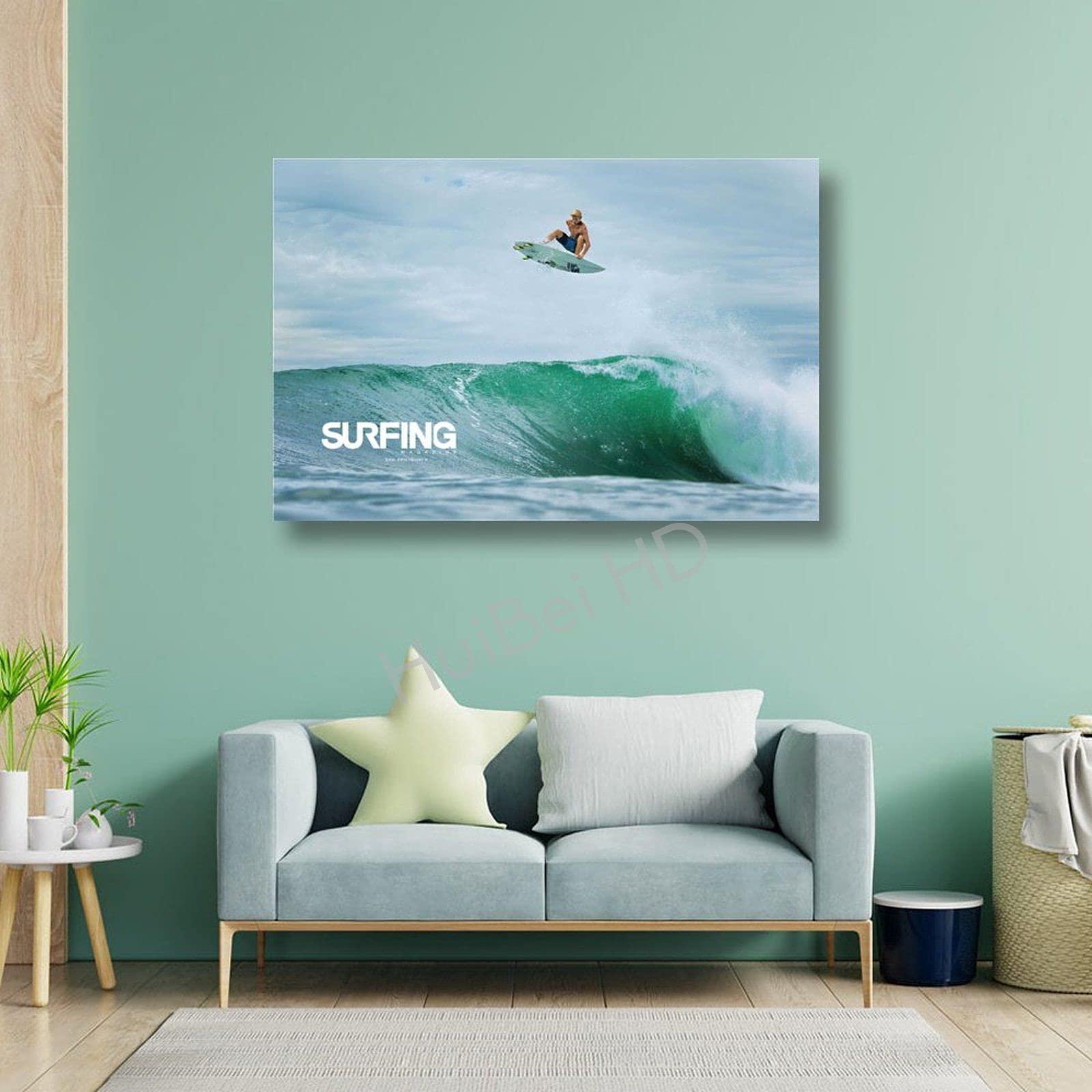 HUIBEI HUIBEI John John Florence Poster Surfing Posters (7) Posters Wall Art Painting Canvas Gift Living Room Prints Bedroom Decor Poster Artworks 16x24inch(40x60cm)