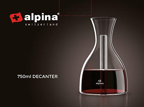 ALPINA Alpina Decanter, Wine Aerator, isommelier, Electric, 7.75\" x 9.5\" x 14.2\", Black