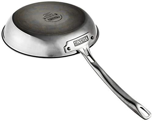 Viking Culinary Viking 3-Ply Stainless Steel Fry Pan, 10 Inch, Silver