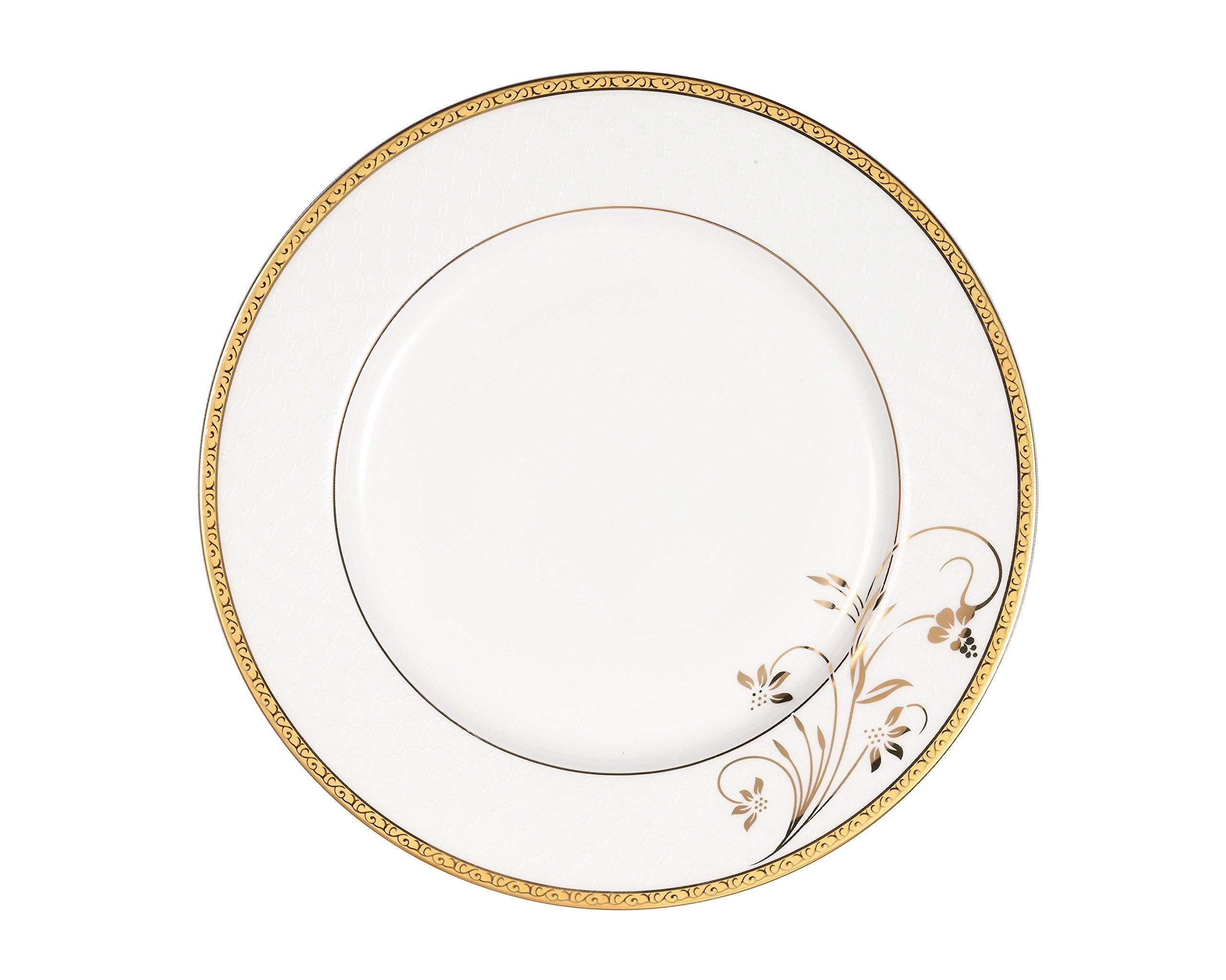Lorren Home Trends Lorren Home Trends La Luna Bone China 57-Piece 24K Gold Floral Design Dinnerware Set, Service for 8