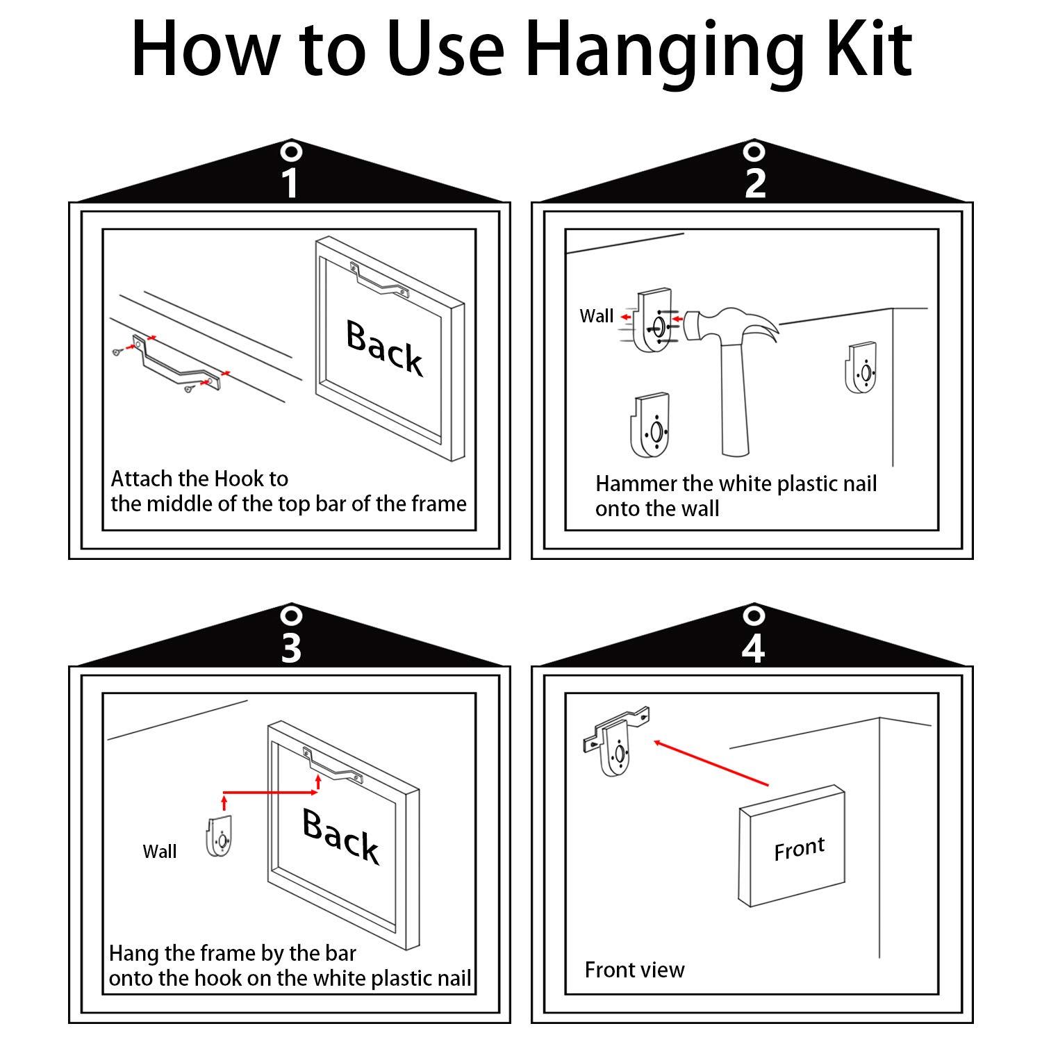 Denozer Denozer - 3 Panels Canvas Wall Art Thomas Kinkade Garden Landscape Oil Painting for Home Decor Stretched and Framed Ready to Hang - 18"x24"x3 Panels Wall Decor