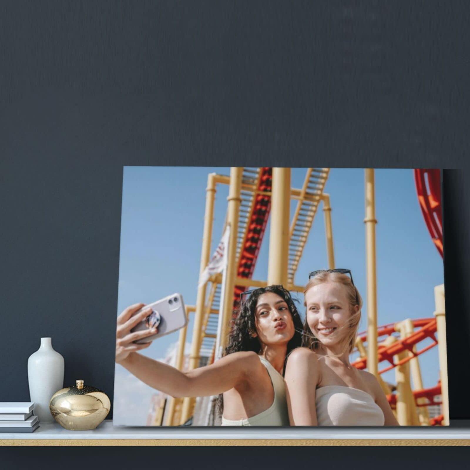 AHOBAGGA AHOBAGGA Custom Canvas Prints Personalized Wall Art Add Your Customized Photo Picture Text Canvas Wall Art for Family Wedding Friends Home Decoration (20x16 in)