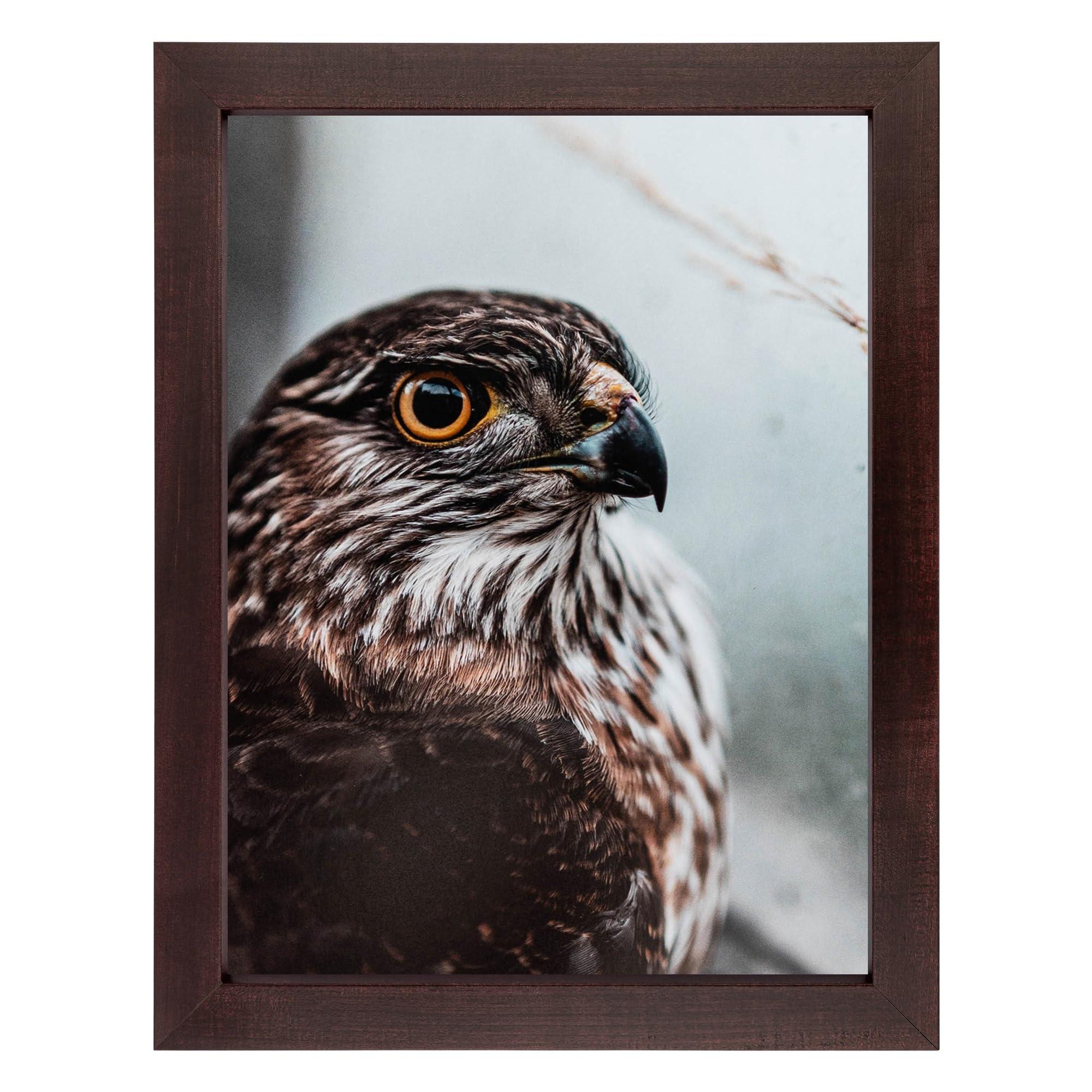 ArtToFrames ArtToFrames 10x13 CM / 3.94x5.12 INCH Red Picture Frame, This 1.25 Inch Custom Wood Poster Frame is Cherry - Comes with Regular Glass and Corrugated Backing (CMWOM0066-71206-YCHY-10x13)