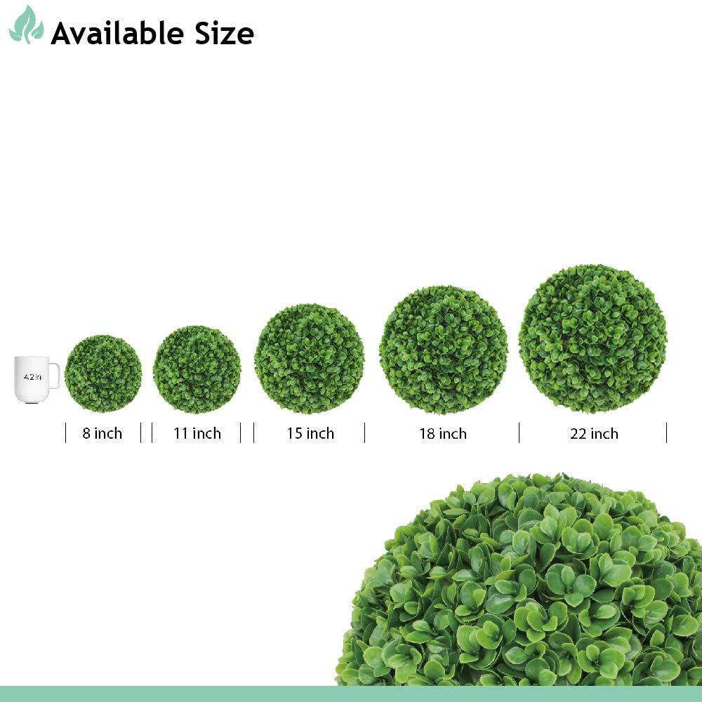 SunnyRoyal SunnyRoyal Topiary Ball Artificial Outdoor Boxwood Balls Topiary Lifelike Plants, Round Topiary for Indoor/Outdoor Decore, Lechguguilla 15 Inch, 3 Pieces