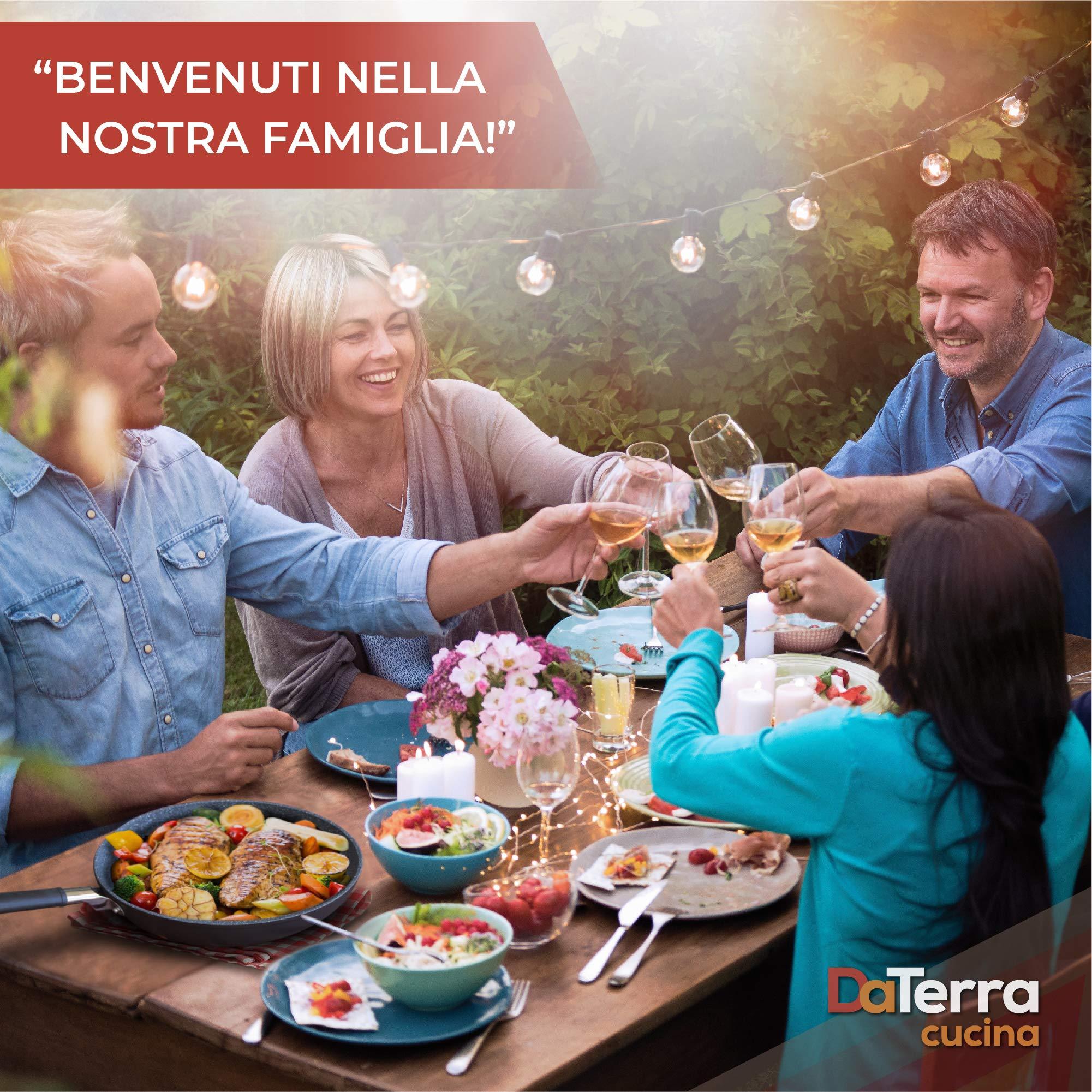 DaTerra Cucina DaTerra Cucina 11 Nonstick Frying Pan w/Lid | Made in Italy | PTFE, Cadmium, Lead and PFOA free proprietary nontoxic ceramic coating