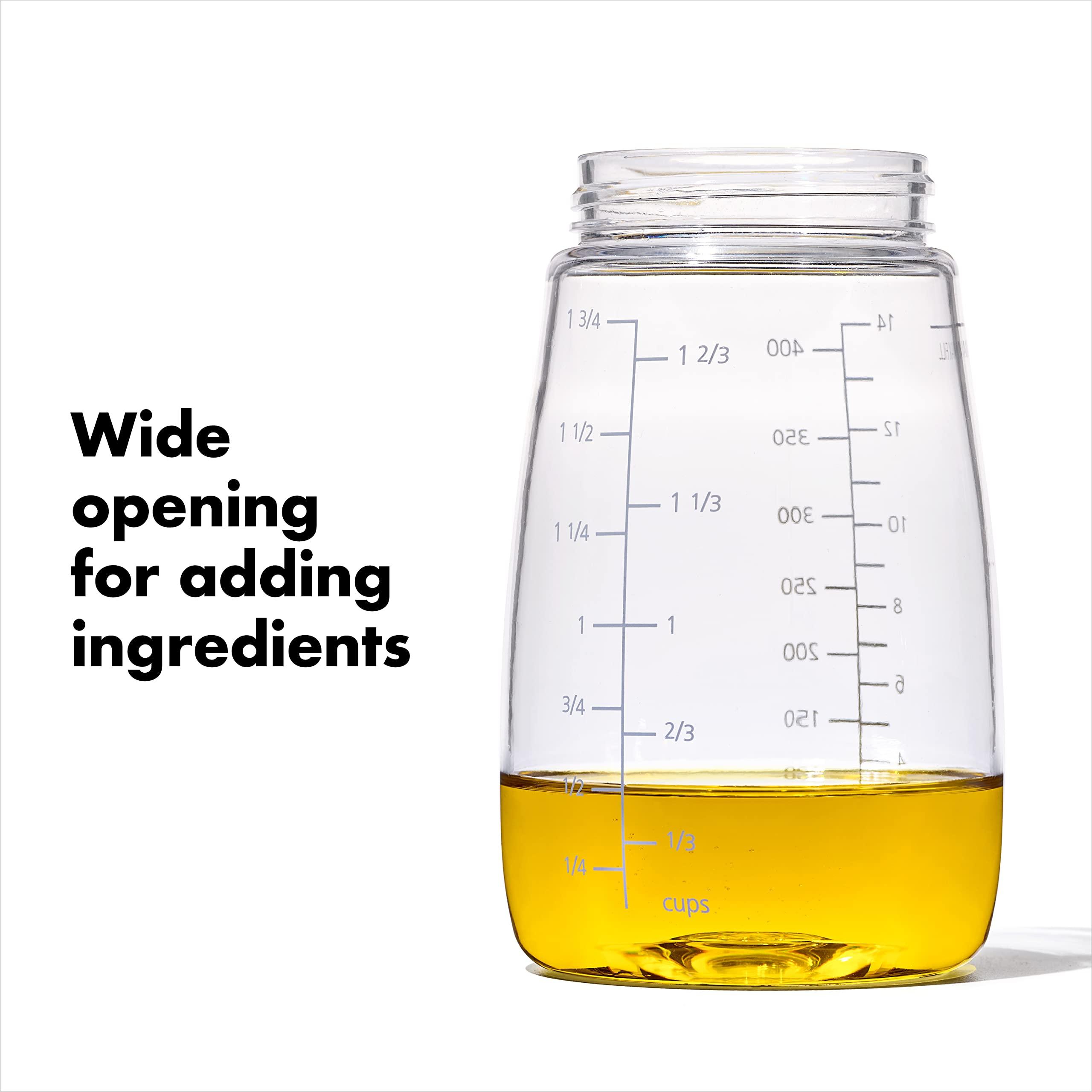 OXO OXO Good Grips Twist & Pour Salad Dressing Mixer, Gray, 14 ounces, 0.44 qt