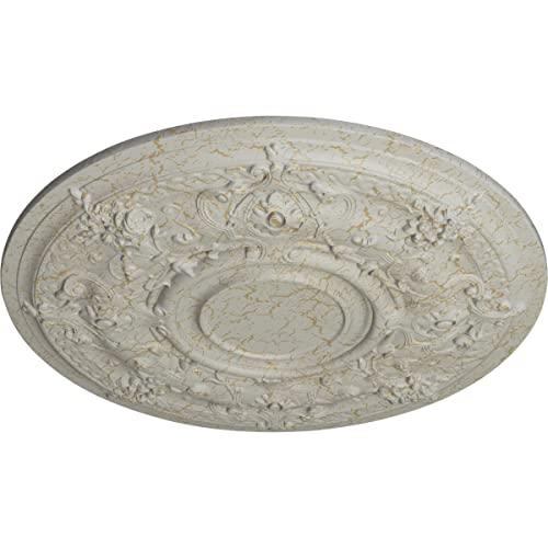 Ekena Millwork Ekena Millwork CM29DAPCC Darnay Ceiling Medallion, 29 1/4\"OD x 2\"P (Fits Canopies up to 7 1/4\"), Hand-Painted Pot of Cream Crackle