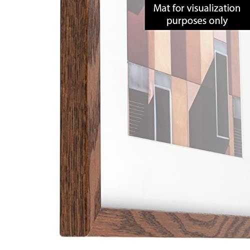 ArtToFrames ArtToFrames 12x29 inch Walnut on Red Oak Wood Picture Frame, 2WOM0066-1343-YWAL-12x29
