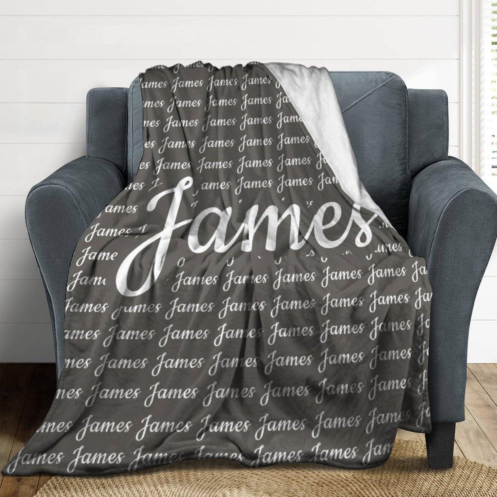 YUEISOA YUEISOA Personalized Name Blankets Customized Blanket with Name,Custom Name Blanket for Kids,Adults for Christmas Blanket Gifts Style 4 48\"x32\"
