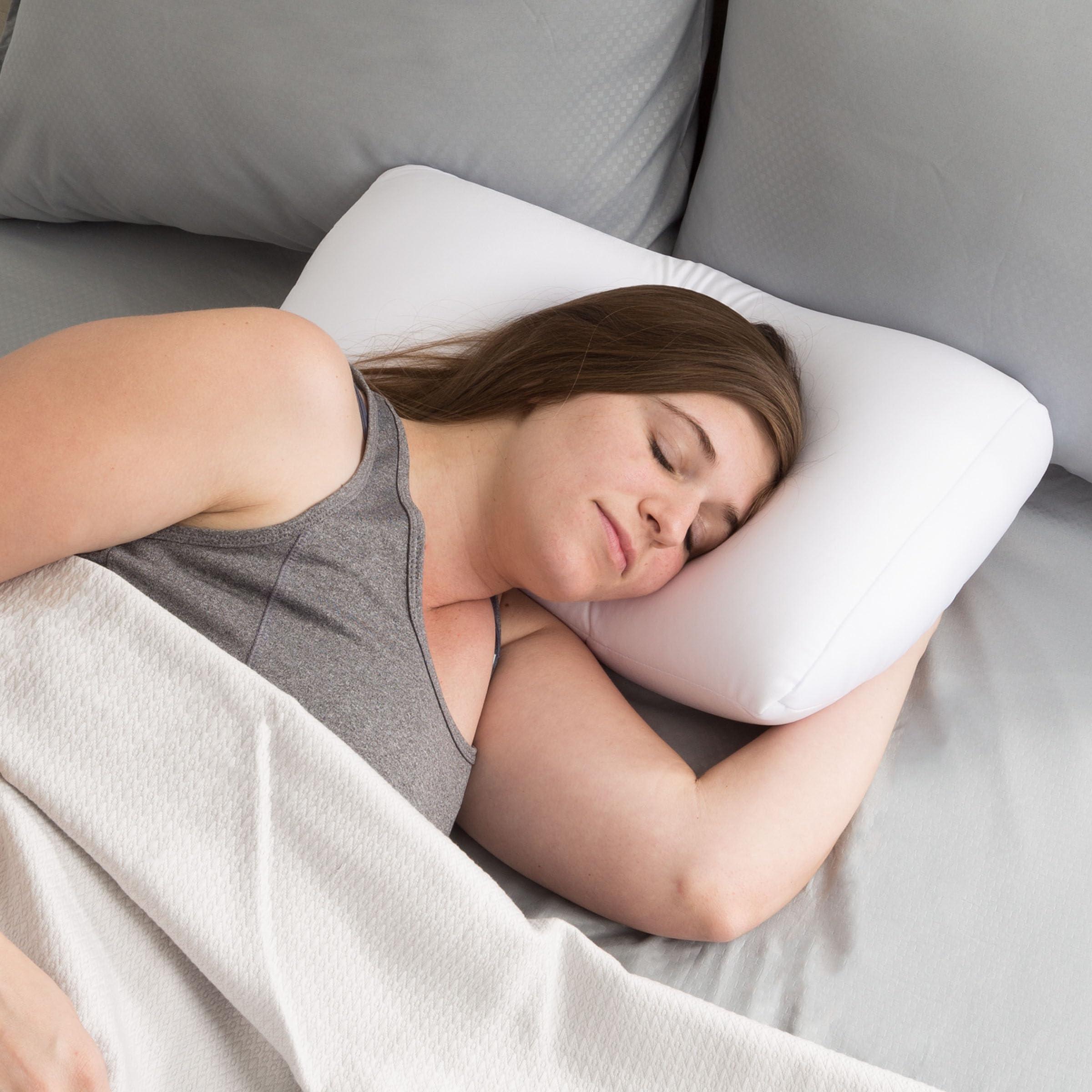 Remedy Remedy, White Microbead Pillow For Sleeping and Travel