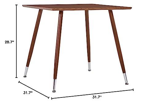 ZQQLVOO ZQQLVOO Bar Table Height Pub Table Bistro Kitchen Cafe Dining Easy Assemble Dining Table Brown 31.7\"x31.7\"x28.7\" MDF