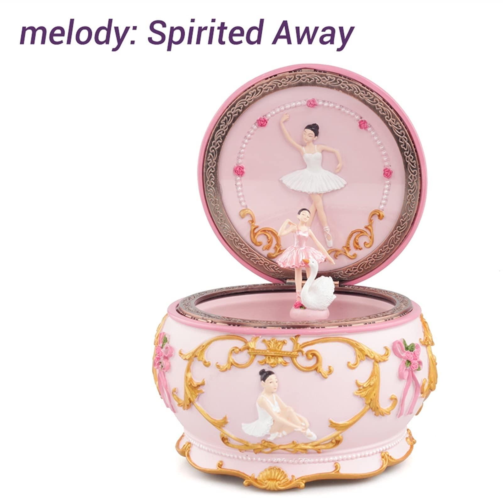 Generic Vintage Music Box Romantic Teenage Ballerina Dancing Girl Music Box Swan Lake Bright Music Banquet Wedding Christmas for Girlfriend Gifts
